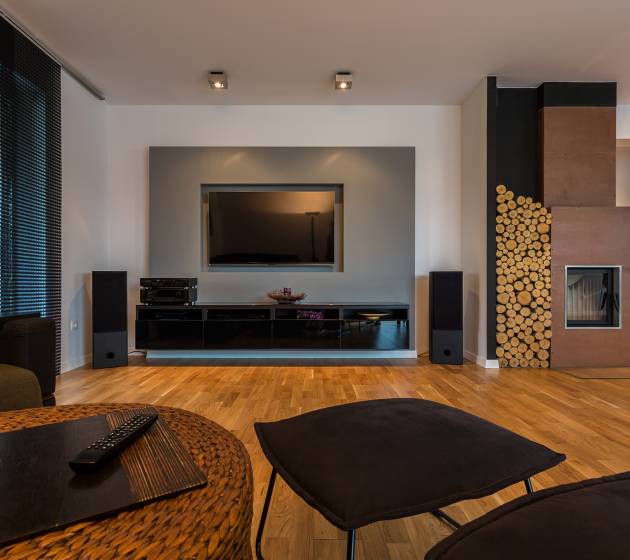 Classy living room in cosy apartment